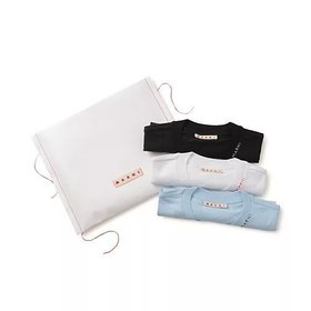 【マルニ/MARNI】のT-SHIRT 3 PACK 人気、トレンドファッション・服の通販 founy(ファニー) ファッション Fashion レディースファッション Fashion for Women トップス・カットソー Cut & Sew Tops シャツ・ブラウス・オフィスカジュアル Elegant Blouses & Button-Ups ロングTシャツ・Tシャツ Longline T-Shirts & Tees 2024年 2024 2024-2025秋冬・A/W Autumn/Winter 2024–25 AW24–25 スリット Slit, Slit Detail ハンド Hand, Handmade ボックス Boxy, Box Shape 洗える Machine Washable |ID:prp329100004428717