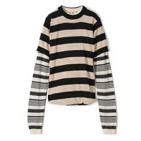 【マルニ/MARNI】のROUNDNECK SWEATER 人気、トレンドファッション・服の通販 founy(ファニー) ファッション Fashion レディースファッション WOMEN トップス・カットソー Tops/Tshirt パーカ Sweats スウェット Sweat 2024年 2024 2024-2025秋冬・A/W Aw/Autumn/Winter/Fw/Fall/2024-2025 ハンド Hand ボーダー Border リラックス Relax |ID:prp329100004428723