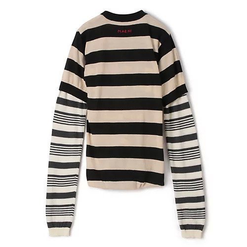 【マルニ/MARNI】のROUNDNECK SWEATER 人気、トレンドファッション・服の通販 founy(ファニー) 　ファッション　Fashion　レディースファッション　Fashion for Women　トップス・カットソー　Cut & Sew Tops　レディースパーカー・カジュアルフーディー　Casual Hoodies & Sweatshirts　スウェット・クルーネックトップス　Sweatshirts & Crewnecks / Relaxed Fit Sweat Tops　2024年　2024　2024-2025秋冬・A/W　Autumn/Winter 2024–25 AW24–25　ハンド　Hand, Handmade　ボーダー　Border, Stripe　リラックス　Relax, Relaxed Fit　other-2|ID: prp329100004428723 ipo3291000000032524728