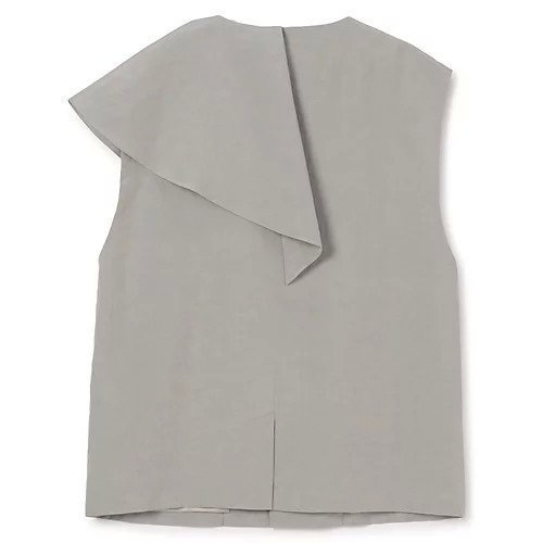 【マージ/MARGE】のSingle breasted ruffle gilet 人気、トレンドファッション・服の通販 founy(ファニー) 　ファッション　Fashion　レディースファッション　Ladies' Fashion Online　アウター　Coat Outerwear　トップス・カットソー　Tops/Tshirt　ベスト/ジレ　Gilets/Vests　2025年　2025　2025春夏・S/S　Ss,Spring/Summer,2025　シルク　Silk　フロント　Front　リネン　Linen　エレガント 上品　Elegant　other-2|ID: prp329100004428732 ipo3291000000032524946