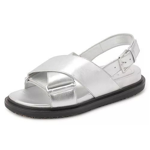 【マルニ/MARNI】のFB CRISCROSS SANDAL インテリア・キッズ・メンズ・レディースファッション・服の通販 founy(ファニー) 　ファッション　Fashion　レディースファッション　Ladies' Fashion Online　2025年　2025　2025春夏・S/S　Ss,Spring/Summer,2025　リュクス　Luxe　SILVER|ID: prp329100004428769 ipo3291000000032525862