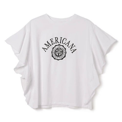 【マイカ ディール/MICA & DEAL】のAMERICANA COLLABO frill-T インテリア・キッズ・メンズ・レディースファッション・服の通販 founy(ファニー) https://founy.com/ ファッション Fashion レディースファッション Ladies' Fashion Online コラボ Collaboration シンプル Simple フェミニン Feminine フリル Frills ワイド Wide 人気 Popularity 洗える Washable |ID: prp329100004430288 ipo3291000000030939707