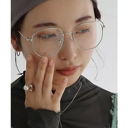 【コレカラ/collecala】のメタルフレーム 大きめレンズめがね/伊達メガネ 人気、トレンドファッション・服の通販 founy(ファニー) 　ファッション　Fashion　レディースファッション　WOMEN　サングラス/メガネ　Glasses　シルバー　Silver　フレーム　Flame　ポーチ　Pouch　メガネ　Glasses　メタル　Metal　エレガント 上品　Elegant　巾着　Purse　other-3|ID: prp329100004430299 ipo3291000000031261285