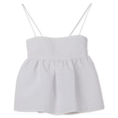 【セシリー バンセン/CECILIE BAHNSEN】のSELENA TOP BLOSSOM MATELASSE WHITE 人気、トレンドファッション・服の通販 founy(ファニー) 　ファッション　Fashion　レディースファッション　Fashion for Women　2025年　2025　2025春夏・S/S　Spring/Summer 2025 SS25　シンプル　Simple, Minimal　フェミニン　Feminine, Girly　ペプラム　Peplum, Flared Hem　ラップ　Wrap, Wrap Design　夏　Summer　春　Spring　S/S・春夏　SS, Spring/Summer, Warm Season　 other-1|ID: prp329100004433175 ipo3291000000035592052