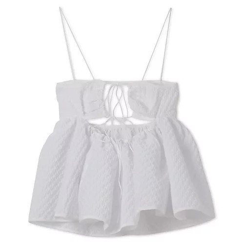 【セシリー バンセン/CECILIE BAHNSEN】のSELENA TOP BLOSSOM MATELASSE WHITE 人気、トレンドファッション・服の通販 founy(ファニー) 　ファッション　Fashion　レディースファッション　Fashion for Women　2025年　2025　2025春夏・S/S　Spring/Summer 2025 SS25　シンプル　Simple, Minimal　フェミニン　Feminine, Girly　ペプラム　Peplum, Flared Hem　ラップ　Wrap, Wrap Design　夏　Summer　春　Spring　S/S・春夏　SS, Spring/Summer, Warm Season　other-2|ID: prp329100004433175 ipo3291000000035592055