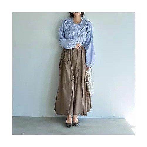 【スタイルデリ/STYLE DELI】のデコルテ切替コットンブラウス 人気、トレンドファッション・服の通販 founy(ファニー) 　ファッション　Fashion　レディースファッション　WOMEN　トップス・カットソー　Tops/Tshirt　シャツ/ブラウス　Shirts/Blouses　ウェーブ　Wave　春　Spring　ギャザー　Gather　切替　Switching　シンプル　Simple　スモック　Smock　チュニック　Tunic　デコルテ　Decolletage　定番　Standard　パイピング　Piping　パール　Pearl　フォルム　Form　フロント　Front　ポケット　Pocket　ワーク　Work　S/S・春夏　Ss・Spring/Summer　夏　Summer　other-2|ID: prp329100004433177 ipo3291000000031256142