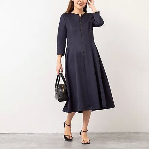 【ノーリーズ/NOLLEY'S】の【yosoyuki series】 2WAYダンボールニットワンピース インテリア・キッズ・メンズ・レディースファッション・服の通販 founy(ファニー) 　ファッション　Fashion　レディースファッション　WOMEN　ワンピース　Dress　ニットワンピース　Knit Dresses　2025年　2025　2025春夏・S/S　Ss,Spring/Summer,2025　おすすめ　Recommend　オケージョン　Occasion　ストレッチ　Stretch　フィット　Fit　フレア　Flare　エレガント 上品　Elegant　ネイビー|ID: prp329100004433313 ipo3291000000031713117
