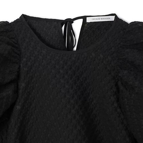 【セシリー バンセン/CECILIE BAHNSEN】のALEXA DRESS BLOSSOM MATELASSE BLACK 人気、トレンドファッション・服の通販 founy(ファニー) 　ファッション　Fashion　レディースファッション　Fashion for Women　ワンピース　Dresses　フォーマル・パーティードレス・結婚式用ドレス　Elegant & Casual Dresses　2025年　2025　2025春夏・S/S　Spring/Summer 2025 SS25　ギャザー　Gathered, Ruffled　ドレス　Dress, One-Piece　バルーン　Balloon, Balloon Silhouette　リボン　Ribbon, Bow　other-3|ID: prp329100004433371 ipo3291000000034366286