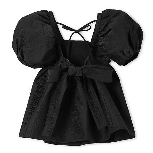 【セシリー バンセン/CECILIE BAHNSEN】のALMA BLOUSE STRIA MATELASS BLACK 人気、トレンドファッション・服の通販 founy(ファニー) 　ファッション　Fashion　レディースファッション　WOMEN　2025年　2025　2025春夏・S/S　Ss,Spring/Summer,2025　スクエア　Square　デコルテ　Decolletage　バルーン　Balloon　リボン　Ribbon　洗える　Washable　other-2|ID: prp329100004433373 ipo3291000000031258231