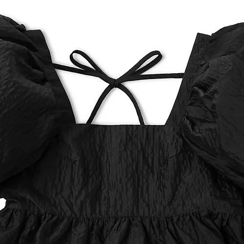 【セシリー バンセン/CECILIE BAHNSEN】のALMA BLOUSE STRIA MATELASS BLACK 人気、トレンドファッション・服の通販 founy(ファニー) 　ファッション　Fashion　レディースファッション　WOMEN　2025年　2025　2025春夏・S/S　Ss,Spring/Summer,2025　スクエア　Square　デコルテ　Decolletage　バルーン　Balloon　リボン　Ribbon　洗える　Washable　other-3|ID: prp329100004433373 ipo3291000000031258232