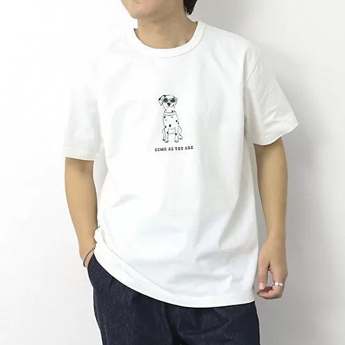 【ノーリーズ グッドマン/NOLLEY'S goodman / MEN】の【BARNS OUTFITTERS】別注タフネックT COME AS YOU ARE 25SS インテリア・キッズ・メンズ・レディースファッション・服の通販 founy(ファニー) 　ファッション　Fashion　メンズファッション　MEN　ヴィンテージ　Vintage　グラフィック　Graphic　サングラス　Sunglasses　サンダル　Sandals　ショーツ　Shorts　スペシャル　Special　ダブル　Double　プリント　Print　ベーシック　Basic　別注　Special Order　犬　Dog　夏　Summer　2025年　2025　2025春夏・S/S　Ss,Spring/Summer,2025　ホワイト|ID: prp329100004433990 ipo3291000000031718702