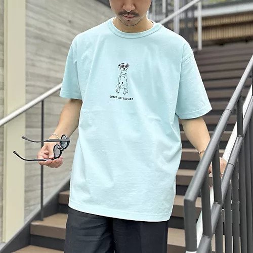 【ノーリーズ グッドマン/NOLLEY'S goodman / MEN】の【BARNS OUTFITTERS】別注タフネックT COME AS YOU ARE 25SS インテリア・キッズ・メンズ・レディースファッション・服の通販 founy(ファニー) 　ファッション　Fashion　メンズファッション　MEN　ヴィンテージ　Vintage　グラフィック　Graphic　サングラス　Sunglasses　サンダル　Sandals　ショーツ　Shorts　スペシャル　Special　ダブル　Double　プリント　Print　ベーシック　Basic　別注　Special Order　犬　Dog　夏　Summer　2025年　2025　2025春夏・S/S　Ss,Spring/Summer,2025　ブルー|ID: prp329100004433990 ipo3291000000031718705