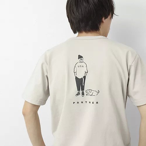 【ノーリーズ グッドマン/NOLLEY'S goodman / MEN】の【BARNS OUTFITTERS】別注タフネックT PARTNER 25SS インテリア・キッズ・メンズ・レディースファッション・服の通販 founy(ファニー) 　ファッション　Fashion　メンズファッション　MEN　ヴィンテージ　Vintage　グラフィック　Graphic　サンダル　Sandals　ショーツ　Shorts　スペシャル　Special　プリント　Print　ベーシック　Basic　別注　Special Order　犬　Dog　夏　Summer　2025年　2025　2025春夏・S/S　Ss,Spring/Summer,2025　キナリ|ID: prp329100004433993 ipo3291000000031718711