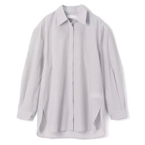【アモーメント/AMOMENTO】のSTRIPE OVERSIZED SHIRTS インテリア・キッズ・メンズ・レディースファッション・服の通販 founy(ファニー) 　ファッション　Fashion　レディースファッション　Ladies' Fashion Online　トップス・カットソー　Tops/Tshirt　シャツ/ブラウス　Shirts/Blouses　2025年　2025　2025春夏・S/S　Ss,Spring/Summer,2025　シンプル　Simple　ストライプ　Stripe　スリット　Slit　ラウンド　Round　今季　This Season　STRIPE|ID: prp329100004434901 ipo3291000000032524542
