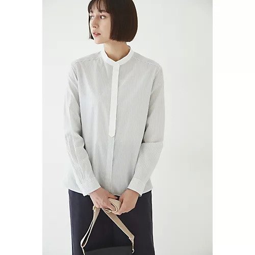 【ヒューマンウーマン/HUMAN WOMAN】のドビーロンストブラウス インテリア・キッズ・メンズ・レディースファッション・服の通販 founy(ファニー) https://founy.com/ ファッション Fashion レディースファッション WOMEN トップス・カットソー Tops/Tshirt シャツ/ブラウス Shirts/Blouses おすすめ Recommend インナー Inner カーディガン Cardigan スタンダード Standard ストライプ Stripe フロント Front ベーシック Basic |ID: prp329100004434914 ipo3291000000031011642