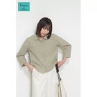 【ヒューマンウーマン/HUMAN WOMAN】のリップストップブラウス ライトカーキ|ID: prp329100004435013 ipo3291000000031011640