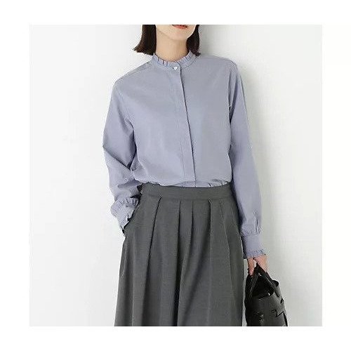 【ヒューマンウーマン/HUMAN WOMAN】のスタンドフリルブラウス インテリア・キッズ・メンズ・レディースファッション・服の通販 founy(ファニー) https://founy.com/ ファッション Fashion レディースファッション Fashion for Women トップス・カットソー Cut & Sew Tops シャツ・ブラウス・オフィスカジュアル Elegant Blouses & Button-Ups おすすめ Recommended / Our Picks イエロー Yellow インナー Innerwear カフス Cuff Design クラシカル Classical, Vintage-Inspired スタンダード Standard, Basic スタンド Stand Collar, Upright Stand ストライプ Stripe, Striped Pattern ストレート Straight, Straight Cut フリル Frill, Ruffle 定番 Standard, Basic Item |ID: prp329100004435073 ipo3291000000034089986