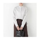 【ヒューマンウーマン/HUMAN WOMAN】のスタンドフリルブラウス ホワイト&#215;ベージュストライプ|ID: prp329100004435073 ipo3291000000034089992
