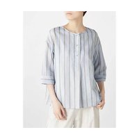【ヒューマンウーマン/HUMAN WOMAN】のテンセル綿麻ボーダー(ストライプ使)ブラウス 人気、トレンドファッション・服の通販 founy(ファニー) ファッション Fashion レディースファッション WOMEN トップス・カットソー Tops/Tshirt シャツ/ブラウス Shirts/Blouses おすすめ Recommend コンビネゾン Combinaison ストライプ Stripe ボーダー Border リネン Linen |ID:prp329100004435342