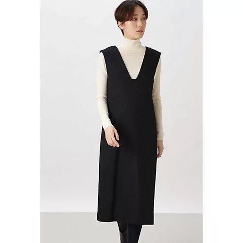 【ヒューマンウーマン/HUMAN WOMAN】のドットジャガードジャンパースカート インテリア・キッズ・メンズ・レディースファッション・服の通販 founy(ファニー) https://founy.com/ ファッション Fashion レディースファッション WOMEN スカート Skirt おすすめ Recommend インナー Inner シンプル Simple スタンド Stand ドット Dot ハイネック High Neck リブニット Rib Knit |ID: prp329100004435406 ipo3291000000030982034