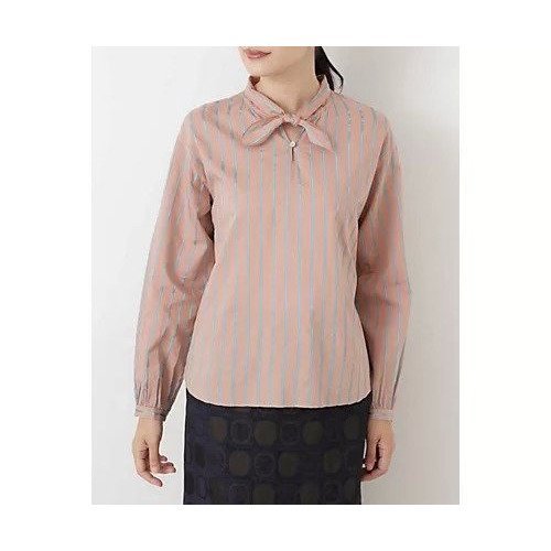 【ヒューマンウーマン/HUMAN WOMAN】のNALYAボーダーストライプブラウス インテリア・キッズ・メンズ・レディースファッション・服の通販 founy(ファニー) https://founy.com/ ファッション Fashion レディースファッション WOMEN トップス・カットソー Tops/Tshirt シャツ/ブラウス Shirts/Blouses イタリア Italy シルク Silk ストライプ Stripe バランス Balance ベーシック Basic ボトム Bottom リボン Ribbon |ID: prp329100004435467 ipo3291000000030982284