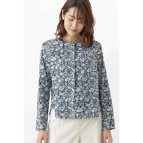 【ヒューマンウーマン/HUMAN WOMAN】のリバティプリントブラウス インテリア・キッズ・メンズ・レディースファッション・服の通販 founy(ファニー) https://founy.com/ ファッション Fashion レディースファッション WOMEN トップス・カットソー Tops/Tshirt シャツ/ブラウス Shirts/Blouses おすすめ Recommend イエロー Yellow インナー Inner フロント Front プリント Print モダン Modern レトロ Retro |ID: prp329100004435600 ipo3291000000030982793