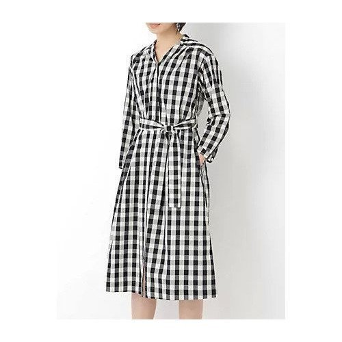 【ヒューマンウーマン/HUMAN WOMAN】のドビーギンガムチェックワンピース インテリア・キッズ・メンズ・レディースファッション・服の通販 founy(ファニー) https://founy.com/ ファッション Fashion レディースファッション WOMEN ワンピース Dress ギンガム Gingham チェック Check リボン Ribbon レギンス Leggings 春 Spring 羽織 Haori |ID: prp329100004435655 ipo3291000000030983056