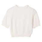【アモーメント/AMOMENTO】のSHEER CROPPED KNIT 人気、トレンドファッション・服の通販 founy(ファニー) ファッション Fashion レディースファッション WOMEN トップス・カットソー Tops/Tshirt ニット Knit Tops 2025年 2025 2025春夏・S/S Ss,Spring/Summer,2025 ホールガーメント Whole Garment ボトルネック Bottleneck ワンポイント One Point thumbnail WHITE|ID: prp329100004435730 ipo3291000000030983534