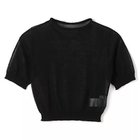 【アモーメント/AMOMENTO】のSHEER CROPPED KNIT 人気、トレンドファッション・服の通販 founy(ファニー) ファッション Fashion レディースファッション WOMEN トップス・カットソー Tops/Tshirt ニット Knit Tops 2025年 2025 2025春夏・S/S Ss,Spring/Summer,2025 ホールガーメント Whole Garment ボトルネック Bottleneck ワンポイント One Point thumbnail BLACK|ID: prp329100004435730 ipo3291000000030983536
