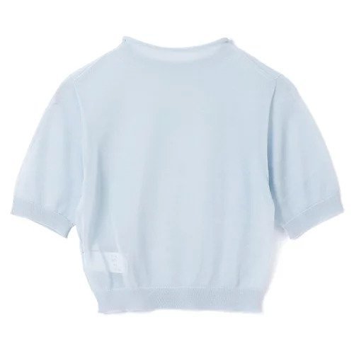 【アモーメント/AMOMENTO】のSHEER CROPPED KNIT 人気、トレンドファッション・服の通販 founy(ファニー) 　ファッション　Fashion　レディースファッション　WOMEN　トップス・カットソー　Tops/Tshirt　ニット　Knit Tops　2025年　2025　2025春夏・S/S　Ss,Spring/Summer,2025　ホールガーメント　Whole Garment　ボトルネック　Bottleneck　ワンポイント　One Point　other-2|ID: prp329100004435730 ipo3291000000031255892