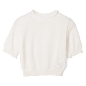 【アモーメント/AMOMENTO】のSHEER CROPPED KNIT 人気、トレンドファッション・服の通販 founy(ファニー) ファッション Fashion レディースファッション Fashion for Women トップス・カットソー Cut & Sew Tops ニット Knit Tops & Sweaters 2025年 2025 2025春夏・S/S Spring/Summer 2025 SS25 ホールガーメント WholeGarment, Seamless Knit ボトルネック Bottle Neck, Mock Neck ワンポイント One Point, Statement Accent |ID:prp329100004435730