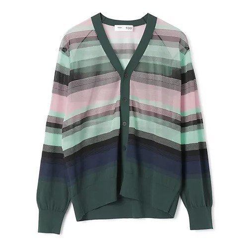 【トーガ トゥ/TOGA TOO】のSheer knit cardigan インテリア・キッズ・メンズ・レディースファッション・服の通販 founy(ファニー) https://founy.com/ ファッション Fashion レディースファッション Fashion for Women トップス・カットソー Cut & Sew Tops ニット Knit Tops & Sweaters カーディガン・羽織り Layered Style Cardigans 2025年 2025 2025春夏・S/S Spring/Summer 2025 SS25 エアリー Airy Texture カラフル Colorful Design カーディガン Cardigan, Knitwear シアー Sheer, See-Through パイピング Piping, Trim Design ボーダー Border, Stripe |ID: prp329100004435738 ipo3291000000030983625
