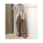 【ヒューマンウーマン/HUMAN WOMAN】の綿麻ダスティストレッチパンツ ブラウン|ID: prp329100004435946 ipo3291000000030984762