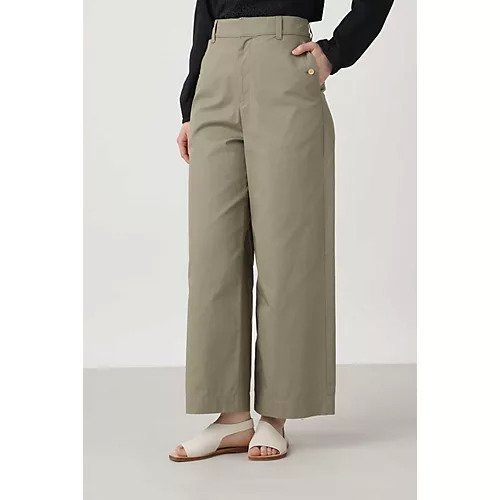 【ヒューマンウーマン/HUMAN WOMAN】のコットンワイドパンツ インテリア・キッズ・メンズ・レディースファッション・服の通販 founy(ファニー) https://founy.com/ ファッション Fashion レディースファッション WOMEN パンツ Pants スーピマ Supima ポケット Pocket メタル Metal エレガント 上品 Elegant |ID: prp329100004436058 ipo3291000000031011794