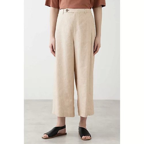 【ヒューマンウーマン/HUMAN WOMAN】のポリエステル/レーヨンリネンパンツ インテリア・キッズ・メンズ・レディースファッション・服の通販 founy(ファニー) https://founy.com/ ファッション Fashion レディースファッション WOMEN パンツ Pants サンダル Sandals ポケット Pocket ワイド Wide |ID: prp329100004436075 ipo3291000000031011803