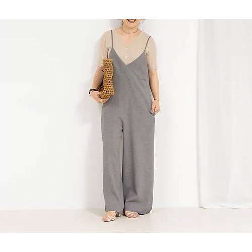【リエミラー/Rie Miller】の《セットアップ対応》【PR林 別注アイテム】ウォッシャブルエアーシャークオールインワン インテリア・キッズ・メンズ・レディースファッション・服の通販 founy(ファニー) 　ファッション　Fashion　レディースファッション　Ladies' Fashion Online　ワンピース　Dress　オールインワン ワンピース　All In One Dress　2025年　2025　2025春夏・S/S　Ss,Spring/Summer,2025　おすすめ　Recommend　インナー　Inner　カーディガン　Cardigan　キャミソール　Camisole　セットアップ　Set Up　別注　Special Order　ライトグレー|ID: prp329100004436359 ipo3291000000032165258