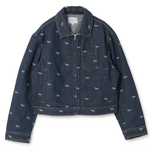 【メゾン キツネ/MAISON KITSUNE】のZIPPED CROPPED DENIM JACKET インテリア・キッズ・メンズ・レディースファッション・服の通販 founy(ファニー) https://founy.com/ ファッション Fashion レディースファッション WOMEN アウター Coat Outerwear ジャケット Jackets 2025年 2025 2025春夏・S/S Ss,Spring/Summer,2025 ジップ Zip ジャケット Jacket デニム Denim ドット Dot パッチ Patch フォックス Fox |ID: prp329100004436788 ipo3291000000030988263