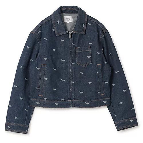 【メゾン キツネ/MAISON KITSUNE】のZIPPED CROPPED DENIM JACKET 人気、トレンドファッション・服の通販 founy(ファニー) 　ファッション　Fashion　レディースファッション　WOMEN　アウター　Coat Outerwear　ジャケット　Jackets　2025年　2025　2025春夏・S/S　Ss,Spring/Summer,2025　ジップ　Zip　ジャケット　Jacket　デニム　Denim　ドット　Dot　パッチ　Patch　フォックス　Fox　 other-1|ID: prp329100004436788 ipo3291000000030988263