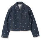 【メゾン キツネ/MAISON KITSUNE】のZIPPED CROPPED DENIM JACKET 人気、トレンドファッション・服の通販 founy(ファニー) ファッション Fashion レディースファッション WOMEN アウター Coat Outerwear ジャケット Jackets 2025年 2025 2025春夏・S/S Ss,Spring/Summer,2025 ジップ Zip ジャケット Jacket デニム Denim ドット Dot パッチ Patch フォックス Fox thumbnail DARK LASER PROFILE FOX|ID: prp329100004436788 ipo3291000000030988264