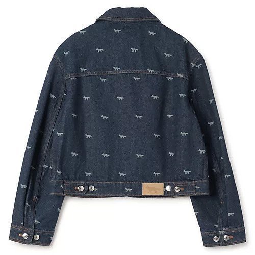 【メゾン キツネ/MAISON KITSUNE】のZIPPED CROPPED DENIM JACKET 人気、トレンドファッション・服の通販 founy(ファニー) 　ファッション　Fashion　レディースファッション　WOMEN　アウター　Coat Outerwear　ジャケット　Jackets　2025年　2025　2025春夏・S/S　Ss,Spring/Summer,2025　ジップ　Zip　ジャケット　Jacket　デニム　Denim　ドット　Dot　パッチ　Patch　フォックス　Fox　other-2|ID: prp329100004436788 ipo3291000000031256045