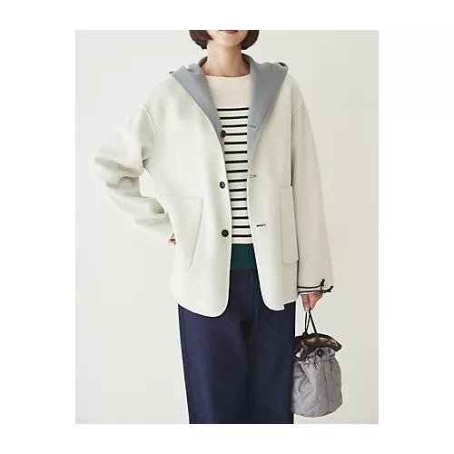 【ヒューマンウーマン/HUMAN WOMAN】のメルトンバイカラーショートコート インテリア・キッズ・メンズ・レディースファッション・服の通販 founy(ファニー) https://founy.com/ ファッション Fashion レディースファッション WOMEN アウター Coat Outerwear コート Coats おすすめ Recommend イエロー Yellow スタンダード Standard ハーフ Half メルトン Melton リバーシブル Reversible エレガント 上品 Elegant |ID: prp329100004436813 ipo3291000000030988372