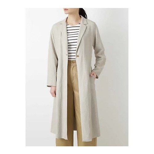 【ヒューマンウーマン/HUMAN WOMAN】の麻ラチネショートコート インテリア・キッズ・メンズ・レディースファッション・服の通販 founy(ファニー) https://founy.com/ ファッション Fashion レディースファッション WOMEN アウター Coat Outerwear コート Coats テーラード Tailored |ID: prp329100004437065 ipo3291000000030989405