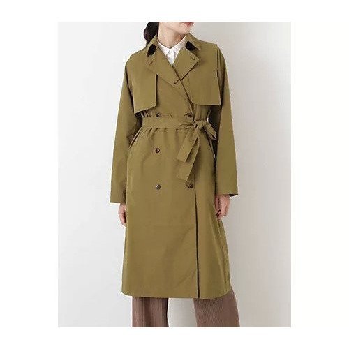 【ヒューマンウーマン/HUMAN WOMAN】のハイカウントウェザートレンチコート インテリア・キッズ・メンズ・レディースファッション・服の通販 founy(ファニー) https://founy.com/ ファッション Fashion レディースファッション WOMEN アウター Coat Outerwear コート Coats トレンチコート Trench Coats ダブル Double トレンチ Trench |ID: prp329100004437073 ipo3291000000030989432