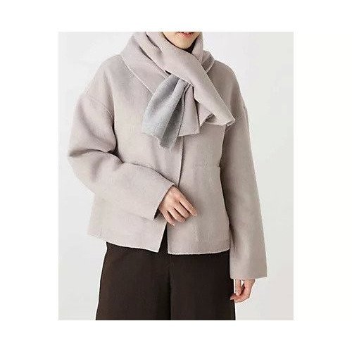 【ヒューマンウーマン/HUMAN WOMAN】のメルトンバイカラーショートコート インテリア・キッズ・メンズ・レディースファッション・服の通販 founy(ファニー) https://founy.com/ ファッション Fashion レディースファッション WOMEN アウター Coat Outerwear コート Coats おすすめ Recommend ショート Short ストール Stall メルトン Melton リバーシブル Reversible エレガント 上品 Elegant |ID: prp329100004437082 ipo3291000000030989475