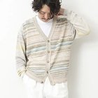 【ノーリーズ グッドマン/NOLLEY'S goodman / MEN】のカスリ微配色 フリーアーム Vカーディガン 25SS ベージュ系その他|ID: prp329100004437138 ipo3291000000031901657