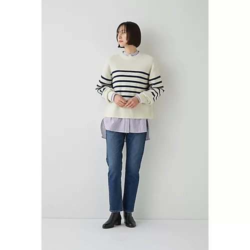 【ヒューマンウーマン/HUMAN WOMAN】のスリムストレートデニム 人気、トレンドファッション・服の通販 founy(ファニー) 　ファッション　Fashion　レディースファッション　WOMEN　おすすめ　Recommend　ストレッチ　Stretch　デニム　Denim　フィット　Fit　ベーシック　Basic　春　Spring　other-3|ID: prp329100004437974 ipo3291000000031254612