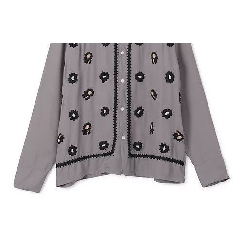 【ノーマリズム テキスタイル/NOMARHYTHM TEXTILE】のBandana Hand Embroidery Shirt インテリア・キッズ・メンズ・レディースファッション・服の通販 founy(ファニー) 　ファッション　Fashion　レディースファッション　Fashion for Women　トップス・カットソー　Cut & Sew Tops　シャツ・ブラウス・オフィスカジュアル　Elegant Blouses & Button-Ups　ウエスタン　Western Style　ハンド　Hand, Handmade　モダン　Modern, Contemporary　Gray|ID: prp329100004440254 ipo3291000000035591683