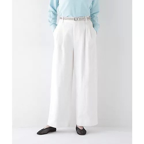 【ヒューマンウーマン/HUMAN WOMAN】のコットン麻カツラギタックパンツ インテリア・キッズ・メンズ・レディースファッション・服の通販 founy(ファニー) https://founy.com/ ファッションモデル・俳優・女優 Models 女性 Women 福田麻琴 Fukuda Makoto ファッション Fashion レディースファッション WOMEN パンツ Pants おすすめ Recommend コラボ Collaboration スタンダード Standard セットアップ Set Up |ID: prp329100004440261 ipo3291000000031022652