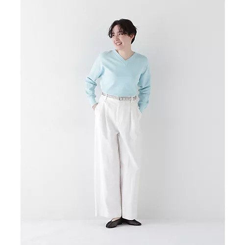 【ヒューマンウーマン/HUMAN WOMAN】のコットン麻カツラギタックパンツ 人気、トレンドファッション・服の通販 founy(ファニー) 　ファッションモデル・俳優・女優　Models　女性　Women　福田麻琴　Fukuda Makoto　ファッション　Fashion　レディースファッション　WOMEN　パンツ　Pants　おすすめ　Recommend　コラボ　Collaboration　スタンダード　Standard　セットアップ　Set Up　other-3|ID: prp329100004440261 ipo3291000000031255669