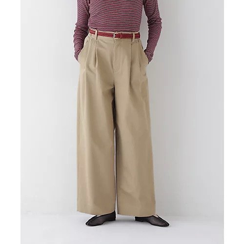 【ヒューマンウーマン/HUMAN WOMAN】の36/2ウェポンタックパンツ インテリア・キッズ・メンズ・レディースファッション・服の通販 founy(ファニー) 　ファッションモデル・俳優・女優　Models　女性　Women　福田麻琴　Fukuda Makoto　ファッション　Fashion　レディースファッション　WOMEN　パンツ　Pants　おすすめ　Recommend　コラボ　Collaboration　スタンダード　Standard　セットアップ　Set Up　ベージュ|ID: prp329100004440262 ipo3291000000031022656